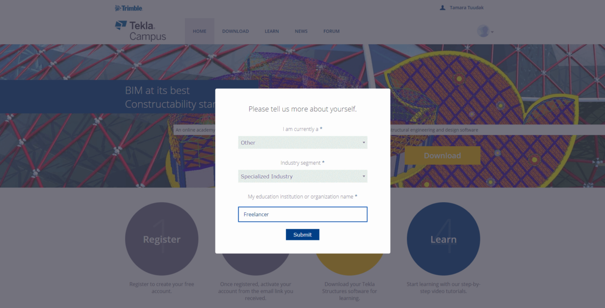 Free Tekla license questions