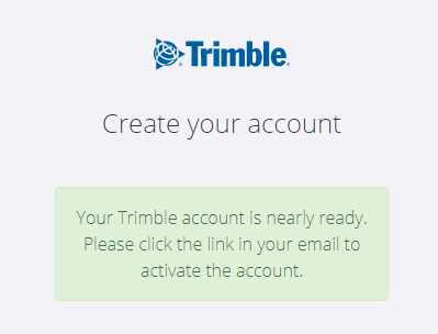 Trimble account nearly ready