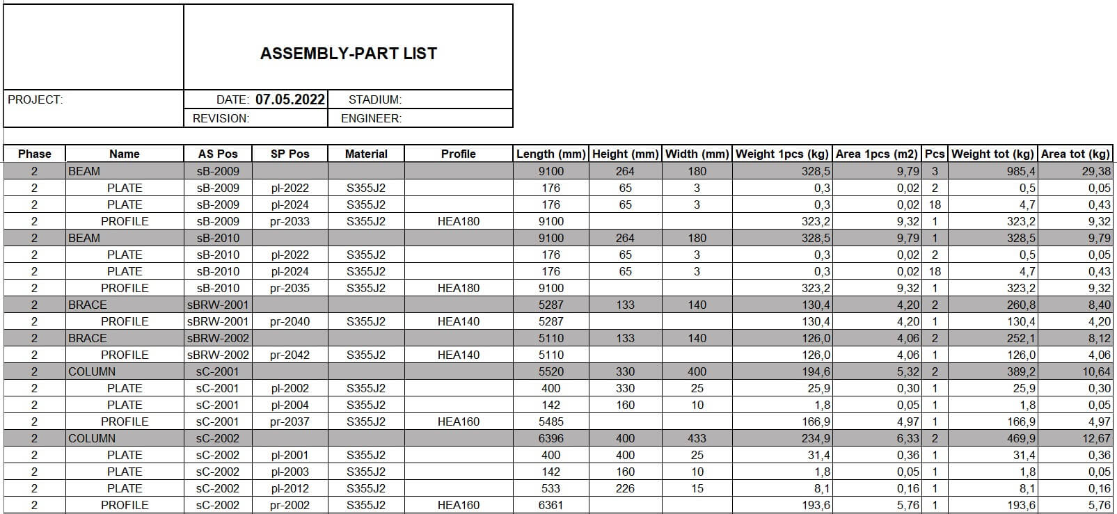 Tekla Report